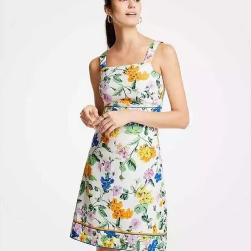 Ann Taylor Petites Floral Linen Blend Sundress